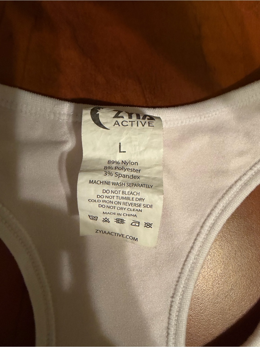 ZYIA Two-Tone Racerback Tank - Pink & White - Picture 2 of 3